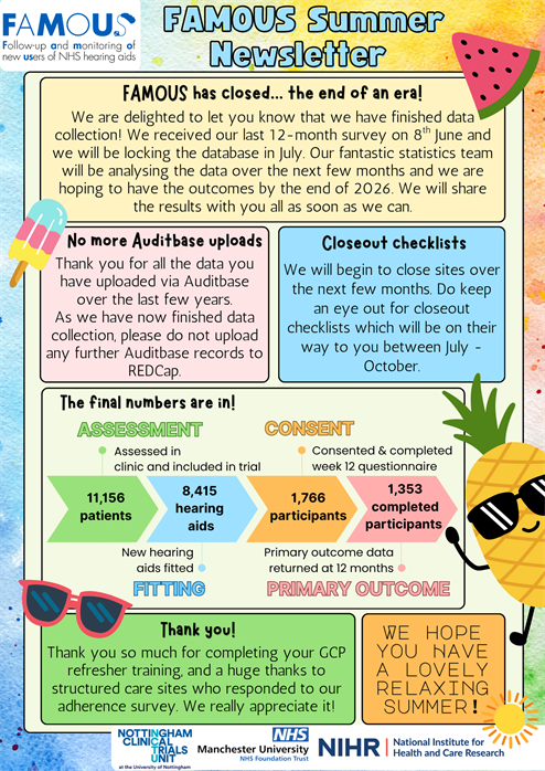 FAMOUS Site Newsletter - Summer 2026