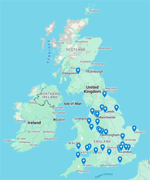 Participating Sites Map